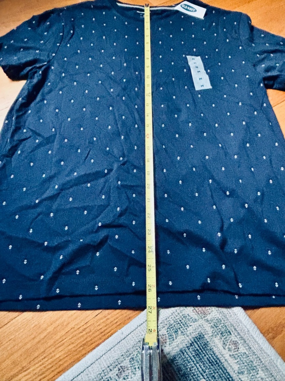 NWT Old Navy Dark Blue Short-Sleeve Tee with Small Anchor - Picture 5 of 9